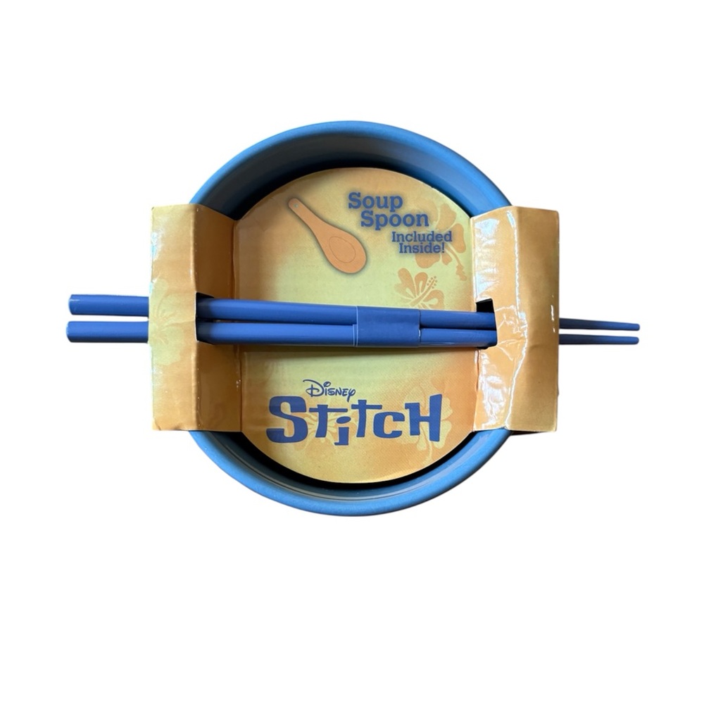 Disney Stitch Ramen Bowl with Chopsticks